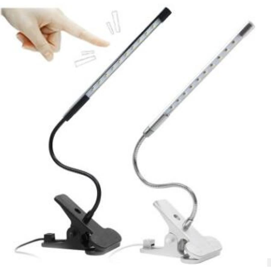 Lampe de lecture flexible SérénLab, coloris noir et argent
