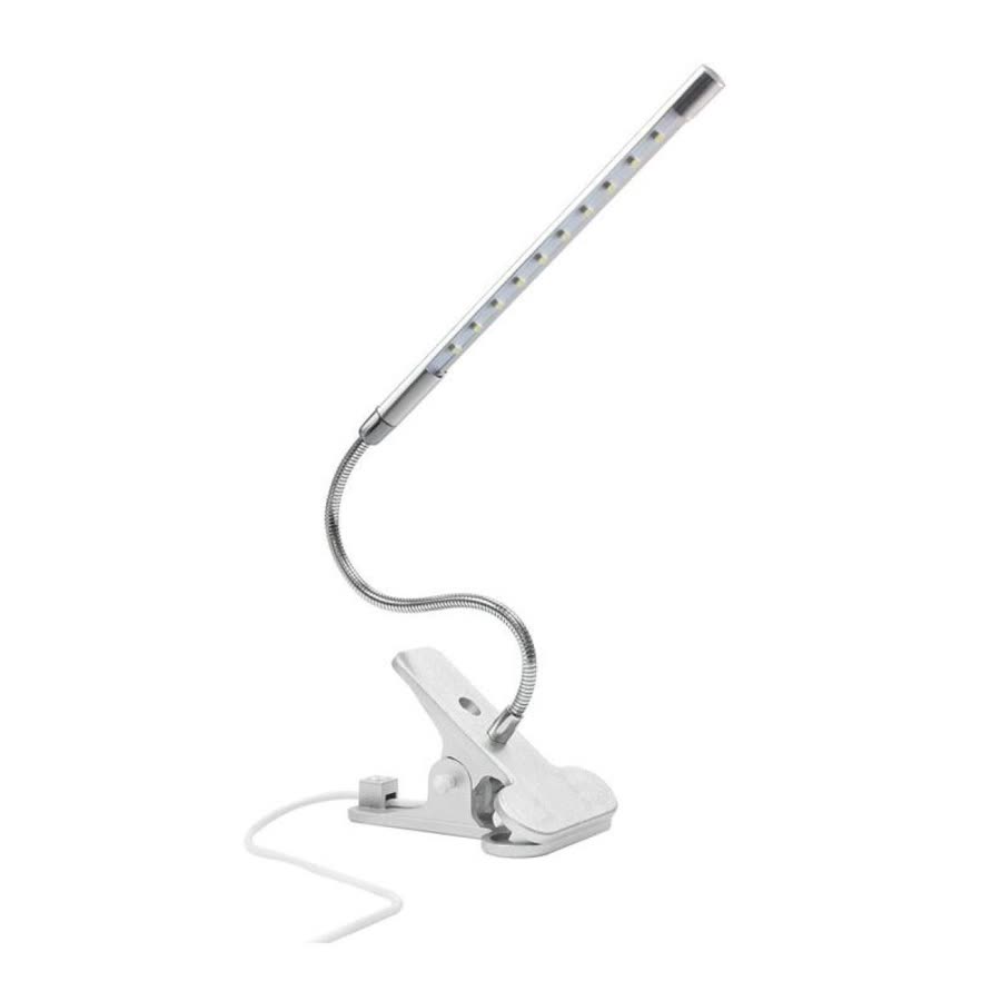 Lampe de lecture flexible SérénLab, coloris argent