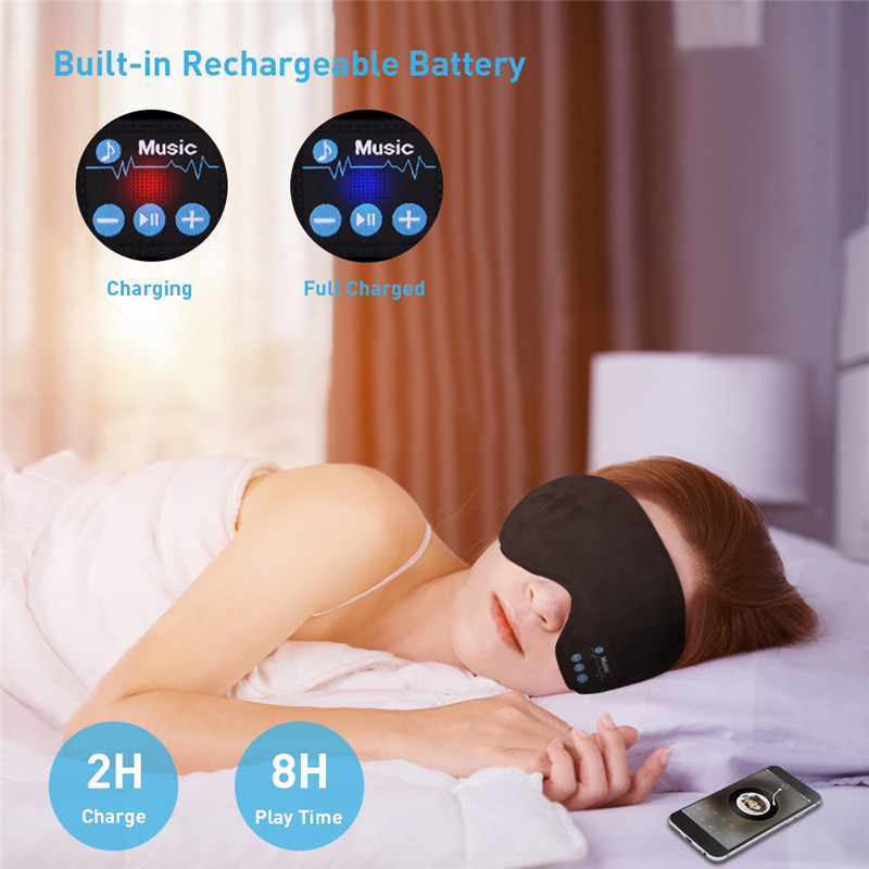 Masque Bluetooth détail écouteurs plats