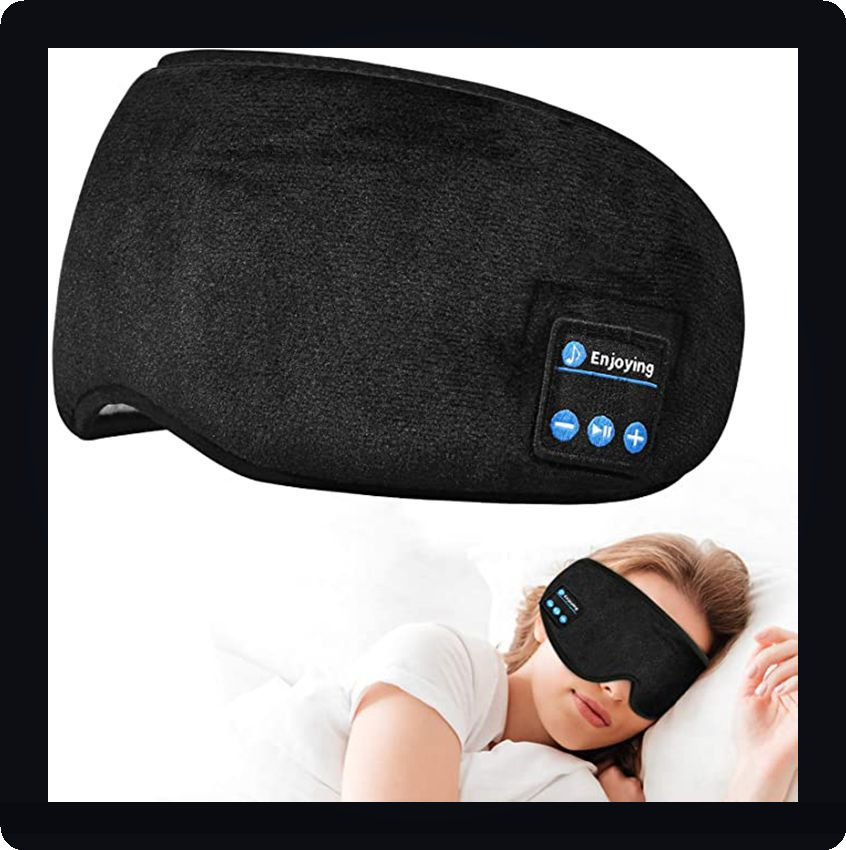 Masque de sommeil Bluetooth musical SerenLab - ecouteurs plats integres